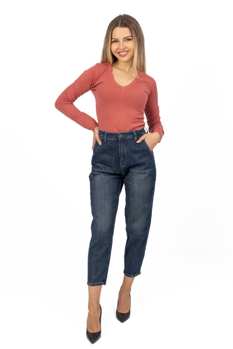 Дънки mom fit
