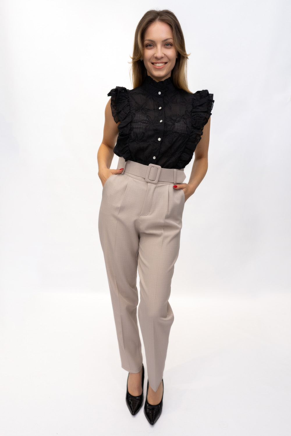 Панталон с висока талия