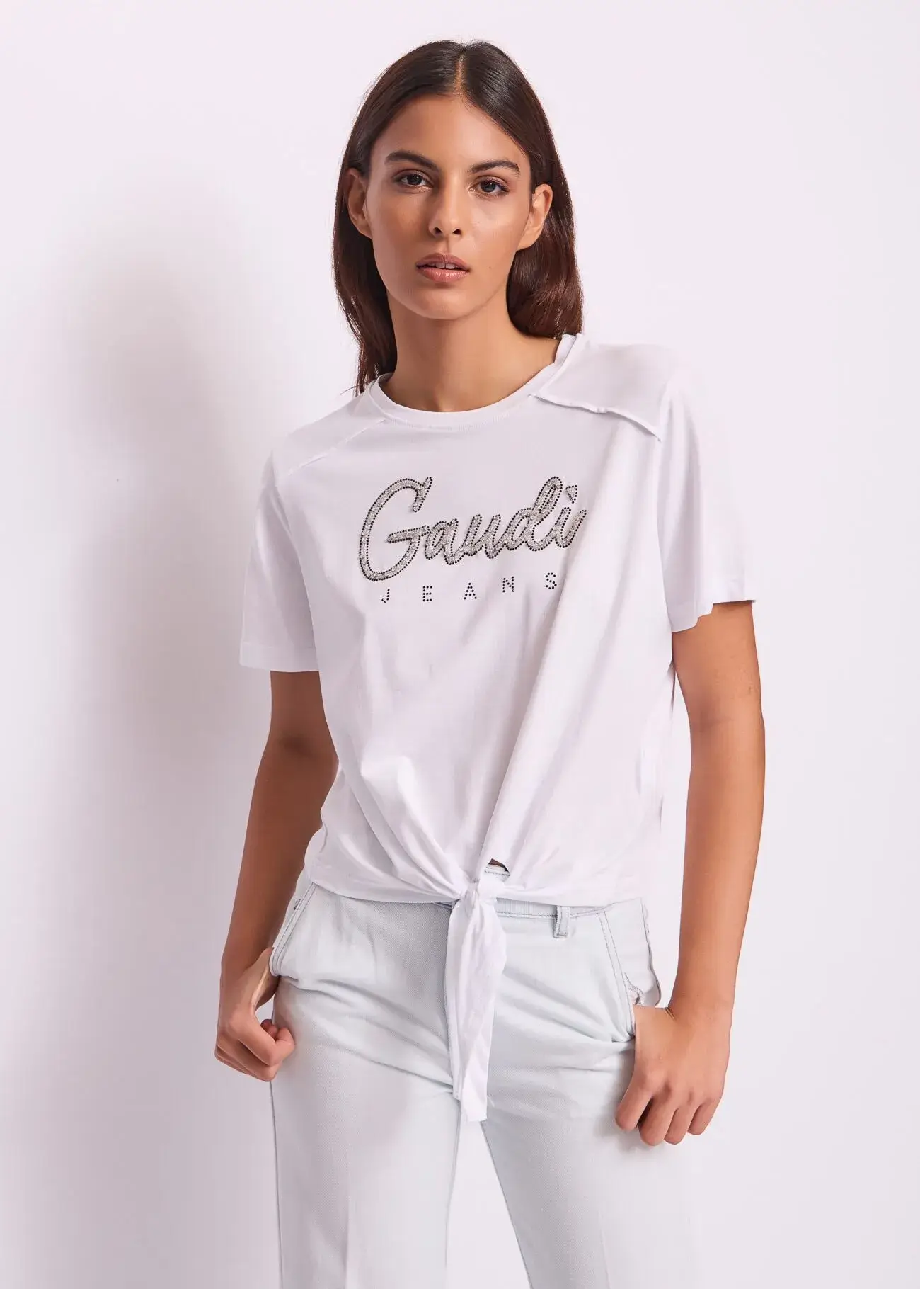 Блуза с лого надпис