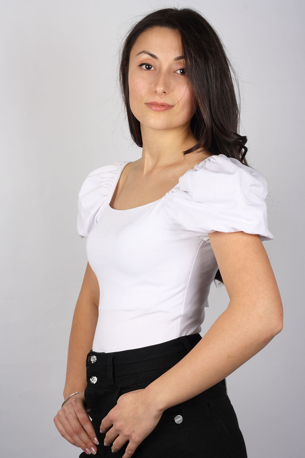 Боди с буфан ръкави